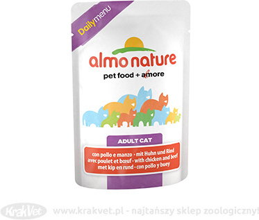 Almo Nature Daily Menu Kurczak z wołowiną - Saszetka 70g