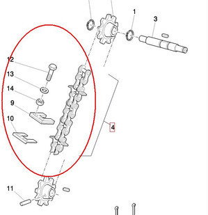 CNH ŁAŃCUCH ŁOPATKOWY PRZENOŚNIKA ZIARNOWEGO 84018674
