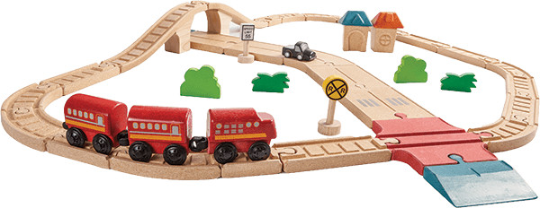 Plan Toys Dwustronna kolejka i droga