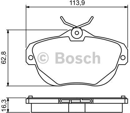 Bosch Zestaw klocków hamulcowych, hamulce tarczowe 0 986 494 243