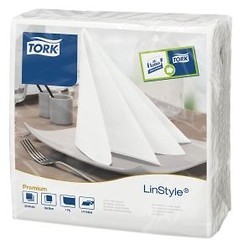 Tork LinstyleR biała serwetka obiadowa, składane w 1/4 (cena za 600 szt.) 478711