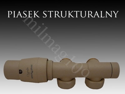 Mera Term Zestaw zaworów grzejnikowych termostatycznych TWINS lewy PIASEK STRUKT