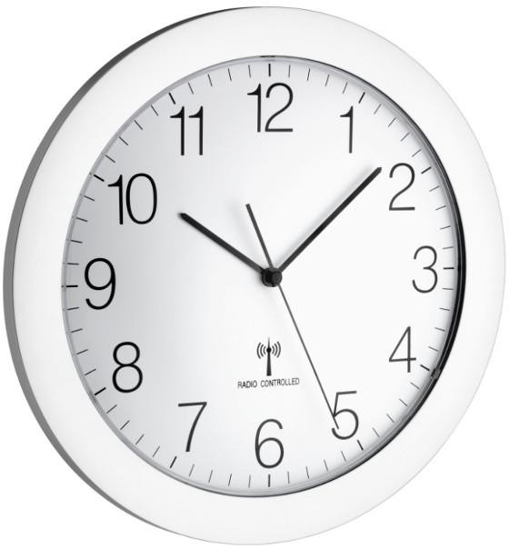 TFA Zegar ścienny DCF Sweep Werk biały 43528
