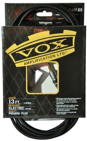 Vox VOX VOX Prof. przewód gitarowy, 4 m, czarna, pozłacana wtyczka jack VXKVGC13