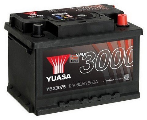 YUASA YBX3075 550A 12V P+