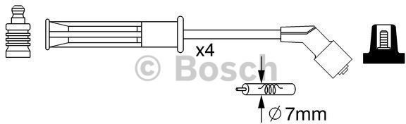 Bosch Zestaw przewodów zapłonowych 0 986 357 255