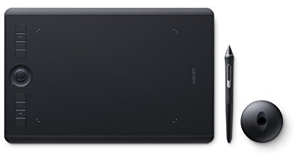 Wacom Intuos Pro  Tablet graficzny (USB, Bluetooth, 8000 Level metodą druku, z ball point Pen) Rozmiar M, czarny 4949268620024