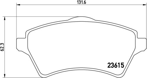 BREMBO Zestaw klocków hamulcowych, hamulce tarczowe P 44 011