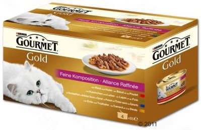 Purina Gourmet Zestaw mieszany Gold, 12 x 85g - Kawałki w sosie