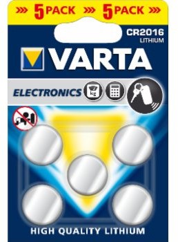 Varta BATERIA SPECJALISTYCZNA CR2016 5 SZT.) 6016101415