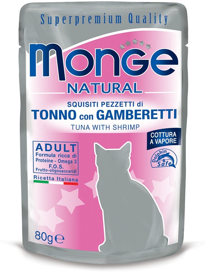 Monge Saszetka Tuńczyk I Krewetka W Galarecie 80G