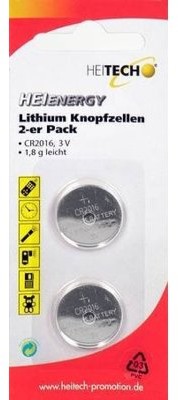 HEITECH HEITECH Heienergy Lithium Button Cells 2 pc pac CR2016