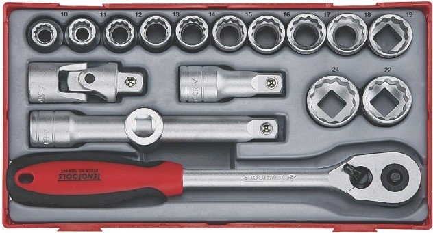 TENG TOOLS TENGTOOLS Zestaw kluczy nasadowych. Z chwytem 1 TT1218 39180104