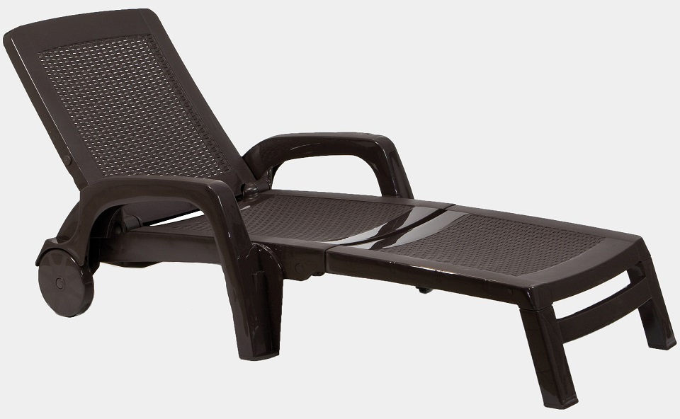 Bica Leżak technorattanowy Miami brązowy BC178BR