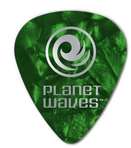 Planet Waves 1 CGP2  10 chorągiewek Pearl celluloid chorągiewek Green Pearl 10 chorągiewek Standard Shape in Light 1CGP2-10