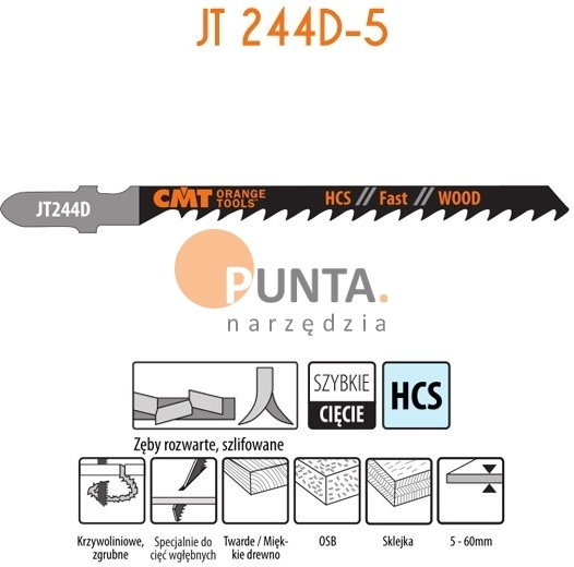 CMT brzeszczot do drewna HCS JT244D-5
