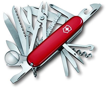 Victorinox SwissChamp Czerwony z paskiem skórzanym etui w kolorze Blister 1.6795.LB1 16795LB1