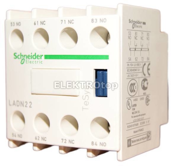 SCHNEIDER LADN22 BLOK ZESTYKÓW BEZZWŁOCZNYCH 2NO/2NZ LC1 (blok styków pomocniczy