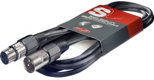 Stagg SMC1 S Serie kabel do mikrofonu XLR, końcówka męska, żeńska XLR, 1 m SMC1