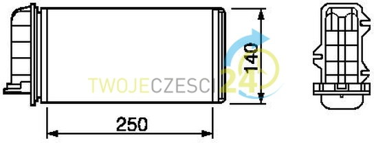 NRF Wymiennik ciepła, ogrzewanie wnętrza 53219