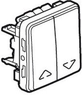 Legrand 069538 PLEXO Łącznik sterowania roletami (blokada mechaniczna) SZARY 10A