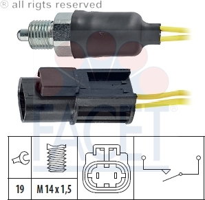 FACET Przełącznik, swiatło cofania 7.6115