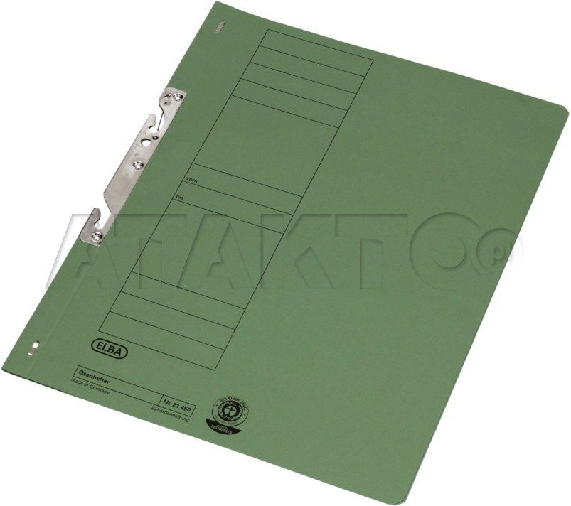 Elba Skoroszyt hak A4 1/1 zielony 22450GN BX5405