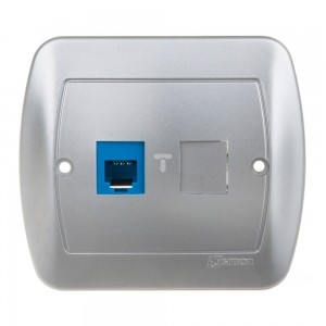 Kontakt Simon Simon Akord Gniazdo telefoniczne pojedyncze RJ12 aluminium metalizowane AT1/26 WMAT-4010xx-D012 0001-00000-64631 [4353476]