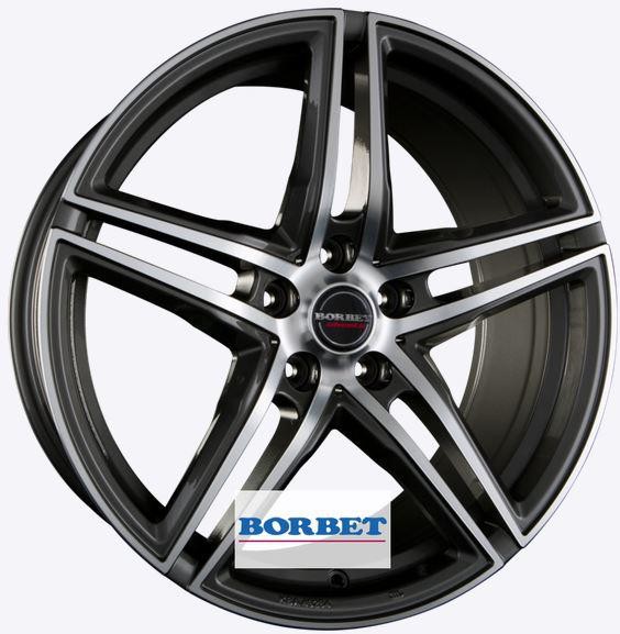 BORBET 9x18 5x120 XRT ET35 GREY POLISHED