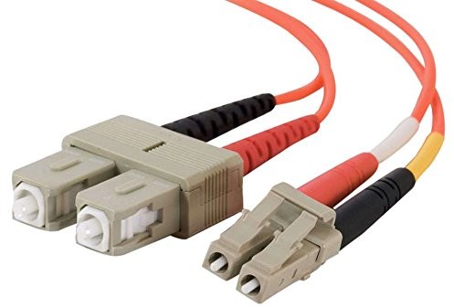 CABLESTOGO Cables To Go 85319 LC/SC Low Smoke Zero Halogen Duplex 50/125 Włókien szklanych Multi-mode przewód krosowy (1 m) Pomarańczowy 85319