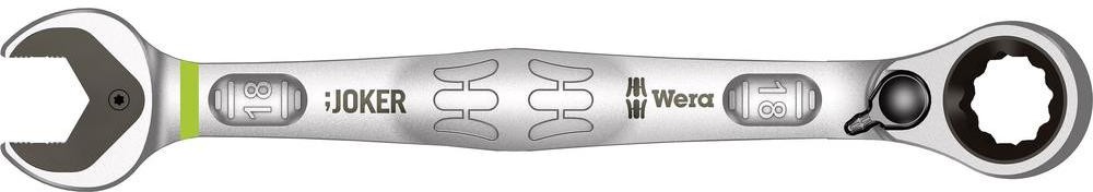 Wera Klucz płasko-oczkowy z grzechotką SW 18 mm x 234 mm