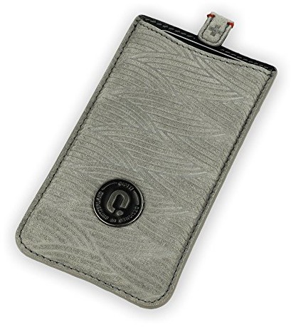 Qiotti Q.Pouch Wave Petrol Alcantara für Smartphone (Größe: M)