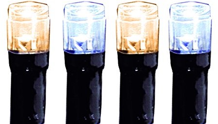 Star LED łańcuch świetlny, 80-częściowy, na świeżym powietrzu z transformatorem Czterokolorowe pudełko z czarnym przewodem, Warm + coowhite 498  27 (498-27)