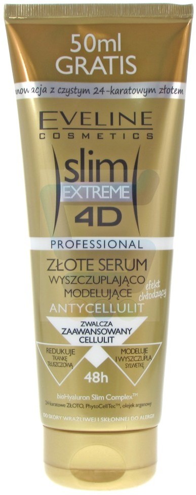 Eveline Slim Extreme 4D Złote serum wyszczuplająco-modelujące 200 ml + 50 ml