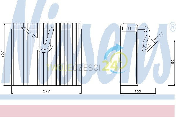 NISSENS Parownik, klimatyzacja 92187