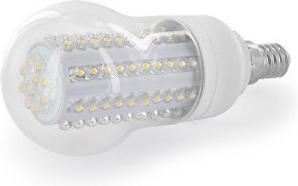 Whitenergy żarówka LED | E14 | 90 LED | 4,5W | 230V | barwa ciepła biała 3000k | klasyczna 07587