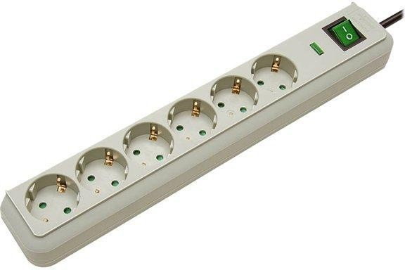 Brennenstuhl Listwa Eco Line Safeguard 6 - szara 1159750015