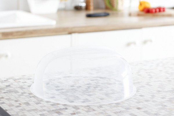 BranQ Klosz do kuchenki mikrofalowej plastikowy PRZEZROCZYSTY 25 cm