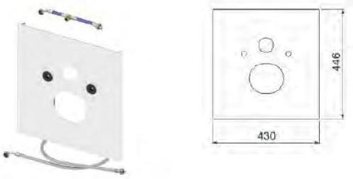 Duravit TECElux, dolna obudowa szklana do WC z bidetem , szkło czarne 9.650.107