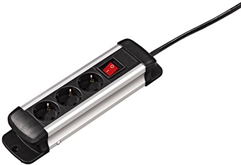 Hama Superior-Line aluminiowa listwa przedłużająca, 3 wtyki, długość kabla 3 m 3 m srebro 00047859