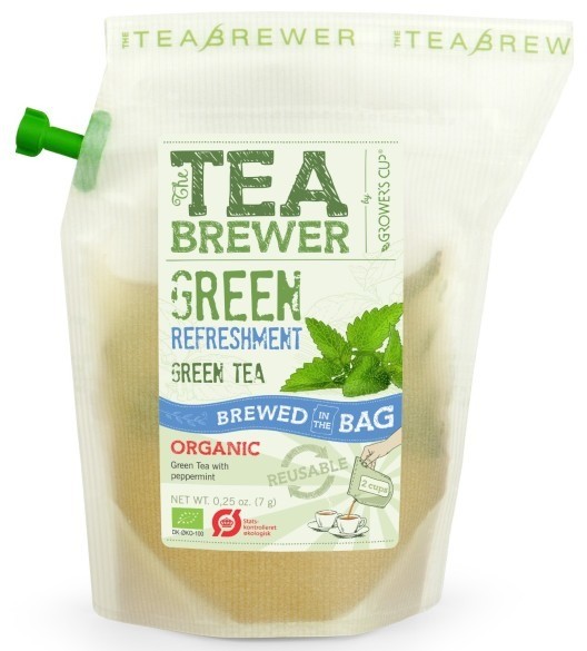 Growers Cup Herbata Zielona Miętowa 3g - Teabrewer EKO COF4082