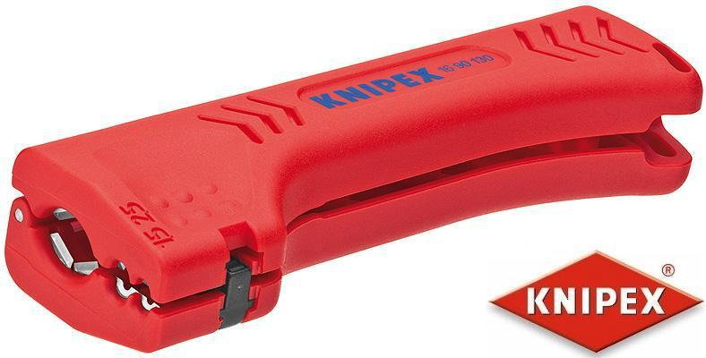 Knipex Uniwersalne narzędzie do ściągania izolacji z kabli stosowanych w budynka (16 90 130 SB)