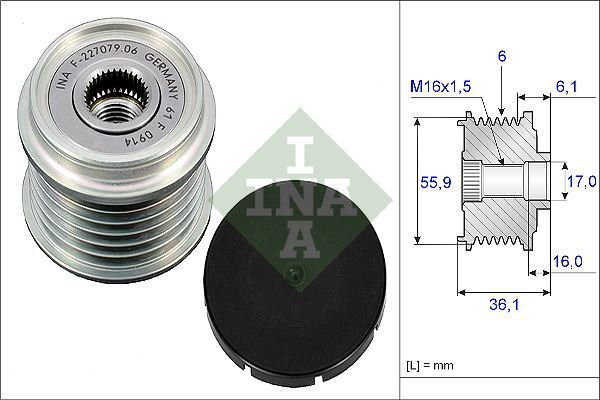 INA Alternator - sprzęgło jednokierunkowe 535 0026 10