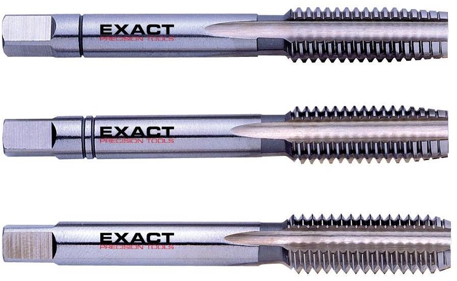 Exact Komplet gwintowników ręcznych 3 szt BSW 1/8