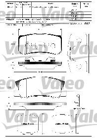 VALEO klocki hamulcowe 598520 598520