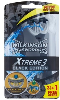 Wilkinson Sword Xtreme 3 Black Edition maszynki jednorazowe Aloe Vera 3 + 1 Ks
