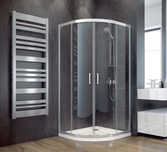 PMD Piramida Modern 90x90 profil chrom połysk szkło przejrzyste