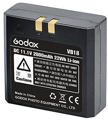 Godox VB-18 ładowalna bateria litowo-jonowa polimer akumulator zapewnia V850 lampa błyskowa/V860 (2000 mAh) Czarny 6952344207437