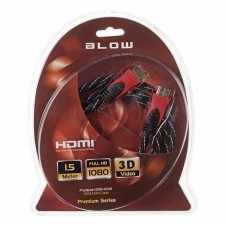 BLOW Przył.HDMI-HDMI PREMIUM proste 1.5m RED KABBLOMON0025 [5199763]