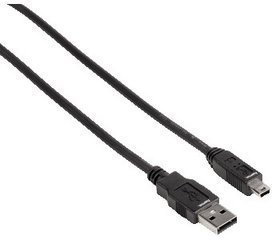 Hama czarny przewód USB A - Mini USB (B5 pin) 1.8 m (074201) 00074201